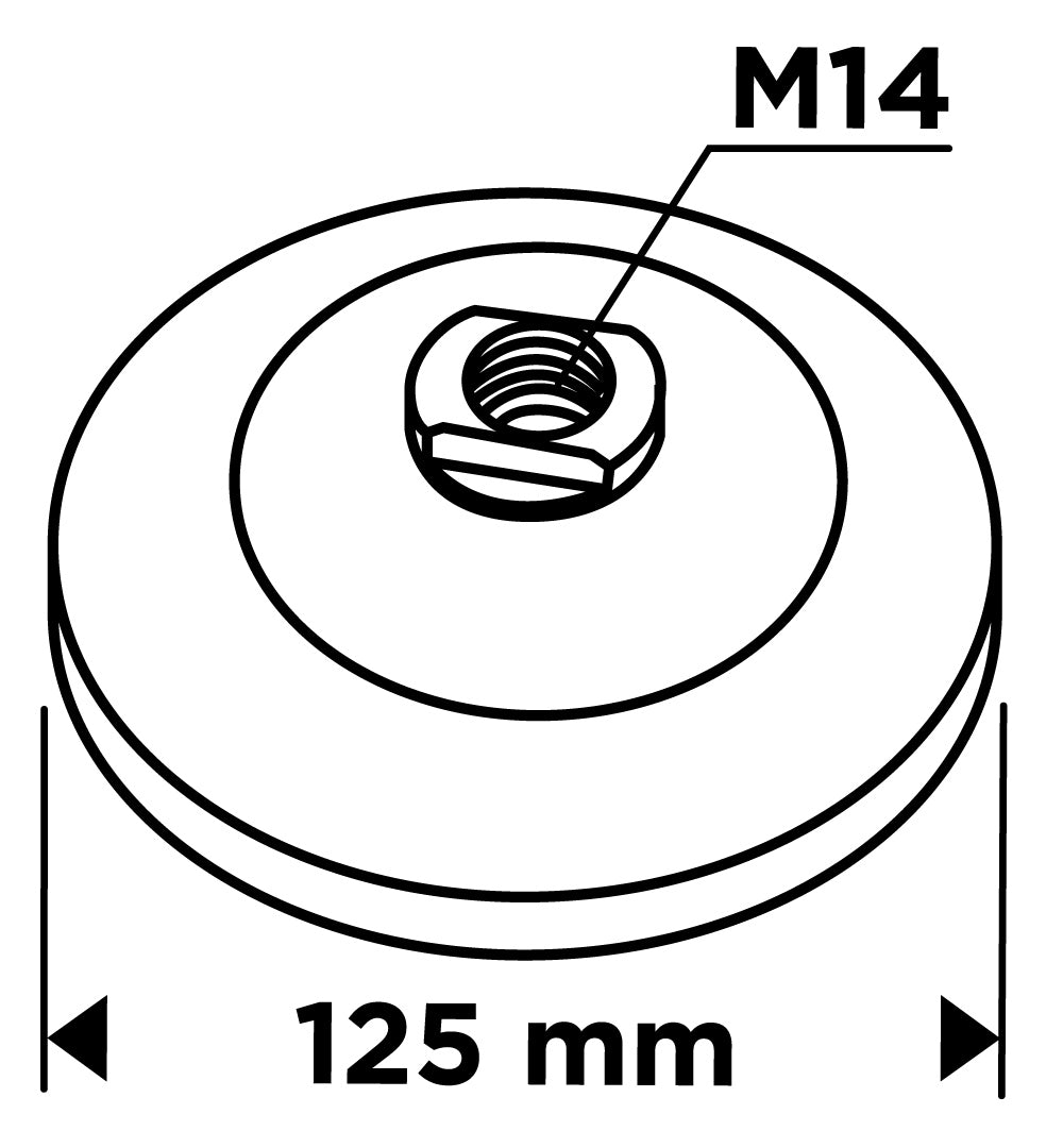 Drôtená kefa 125 mm, krútený drôt, oceľ M14 od GRAPHITE nájdeš na naravis.sk