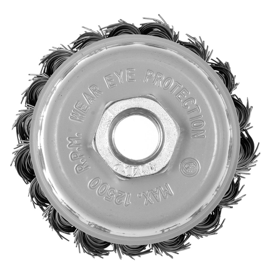 70 mm drôtená kefa, krútené oceľové lanko, M14 od GRAPHITE nájdeš na naravis.sk