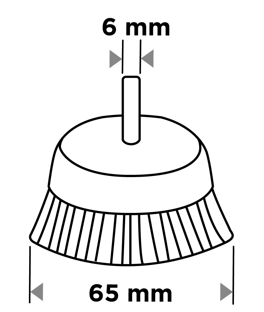 Predná nylonová kefa 65 mm, so 6 mm stopkou od GRAPHITE nájdeš na naravis.sk