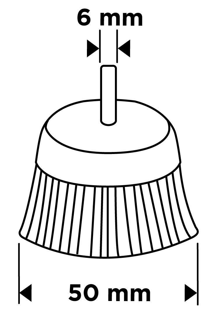 50 mm drôtená kefa, krimpovaný drôt, mosadzný, so 6 mm stopkou od GRAPHITE nájdeš na naravis.sk