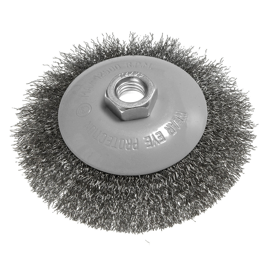 Drôtená kefa 115 mm, lisovaný drôt, oceľ, M14 od GRAPHITE nájdeš na naravis.sk