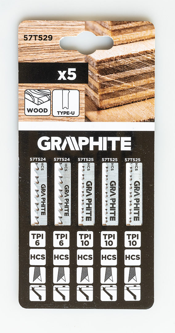 Sada pílových listov, 6 TPI, 10 TPI, HCS, rukoväť v tvare U, 5 ks. od GRAPHITE nájdeš na naravis.sk