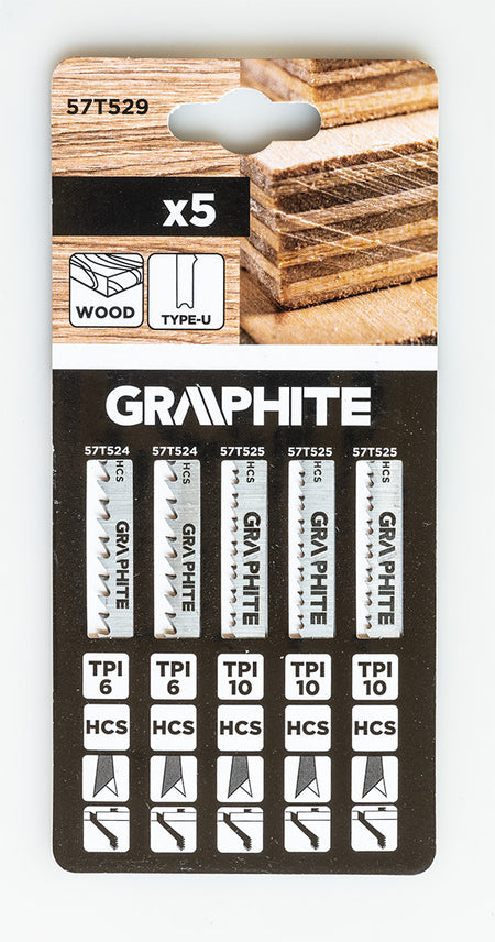 Sada pílových listov, 6 TPI, 10 TPI, HCS, rukoväť v tvare U, 5 ks. od GRAPHITE nájdeš na naravis.sk