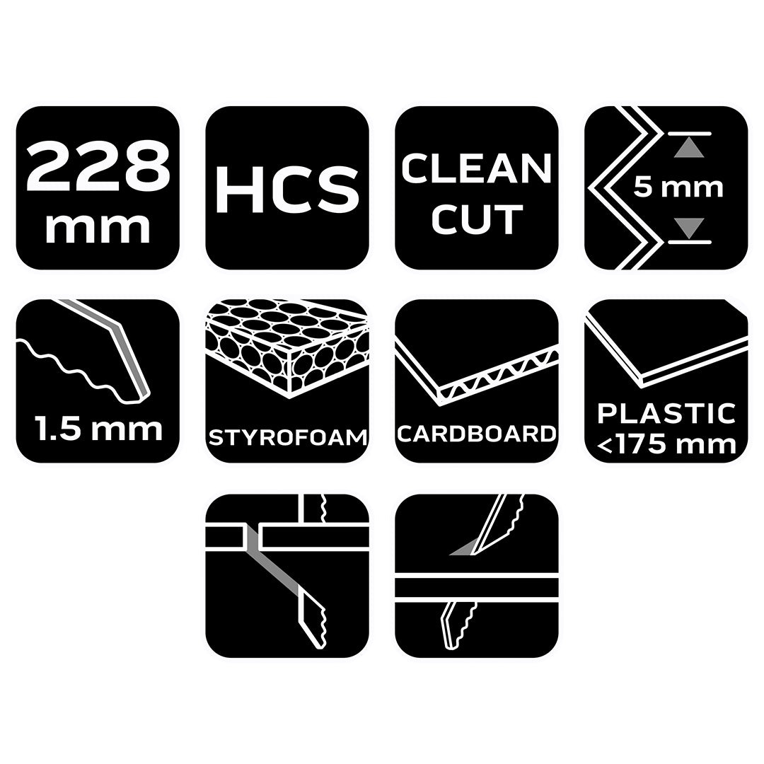 Šabľový pílový kotúč na čisté rezanie izolácie, gumy, lepenky 228 mm, HCS od NEO TOOLS nájdeš na naravis.sk