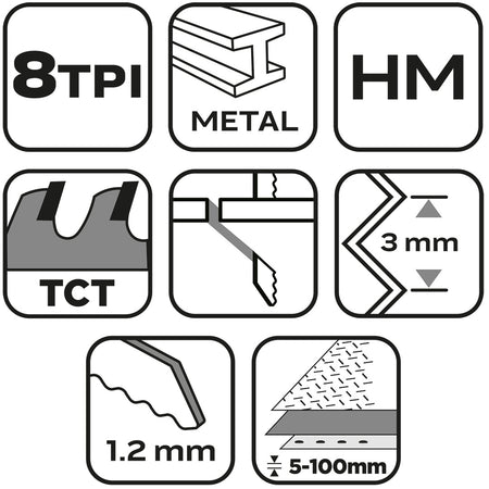 Šabľový pílový kotúč, HM, 152 x 24 x 1,2 mm, 8TPI od NEO TOOLS nájdeš na naravis.sk