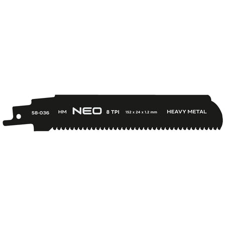 Šabľový pílový kotúč, HM, 152 x 24 x 1,2 mm, 8TPI od NEO TOOLS nájdeš na naravis.sk