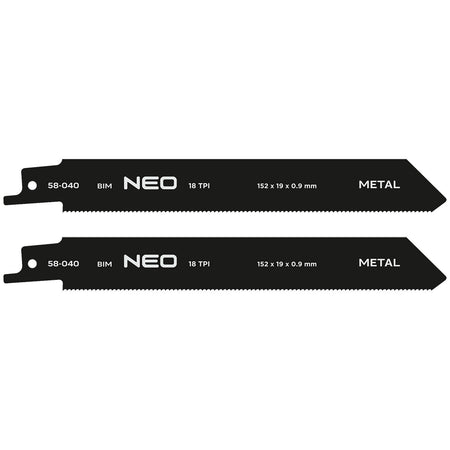 Šabľový pílový kotúč, BIM, 152 x 19 x 0,9 mm, 18TPI, cpl. 2 ks. od NEO TOOLS nájdeš na naravis.sk