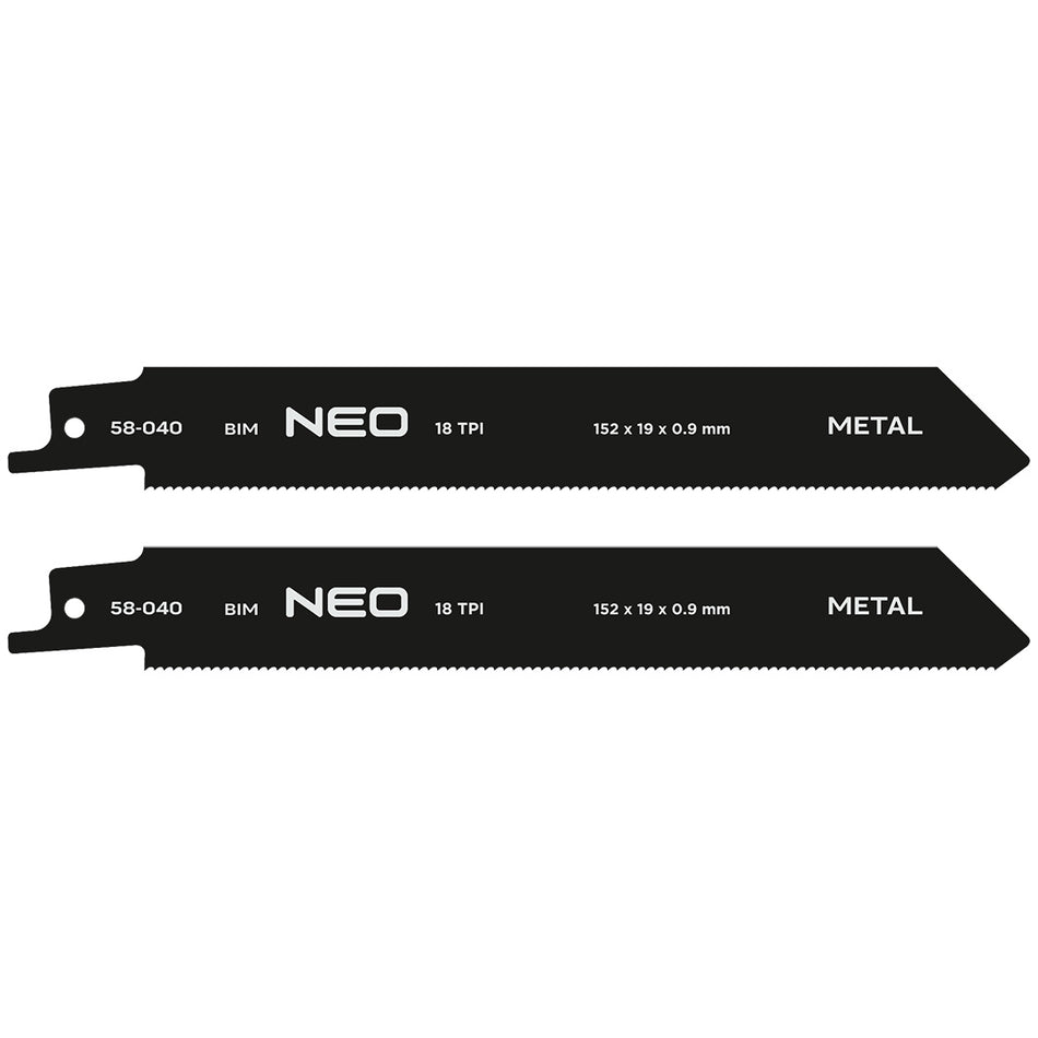 Šabľový pílový kotúč, BIM, 152 x 19 x 0,9 mm, 18TPI, cpl. 2 ks. od NEO TOOLS nájdeš na naravis.sk
