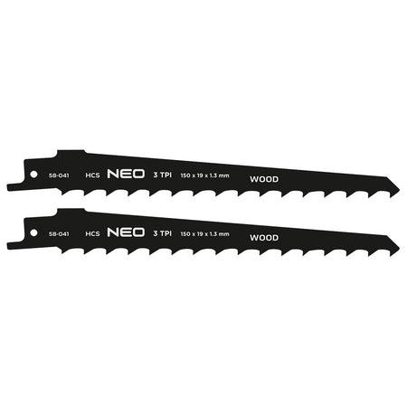 Šabľový pílový kotúč, HCS, 150 x 19 x 1,3 mm, 3TPI, cpl. 2 ks. od NEO TOOLS nájdeš na naravis.sk