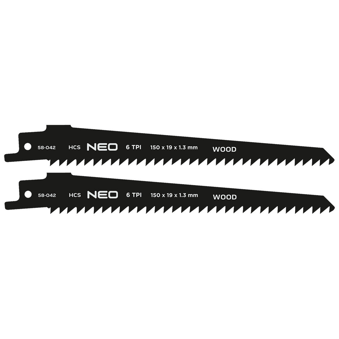 Šabľový pílový kotúč, HCS, 152 x 19 x 1,3 mm, 6TPI, cpl. 2 ks. od NEO TOOLS nájdeš na naravis.sk