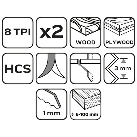 Šabľový pílový kotúč, HCS, 152 x 19 x 1 mm, 8TPI, cpl. 2 ks. od NEO TOOLS nájdeš na naravis.sk