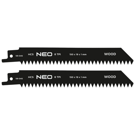 Šabľový pílový kotúč, HCS, 152 x 19 x 1 mm, 8TPI, cpl. 2 ks. od NEO TOOLS nájdeš na naravis.sk