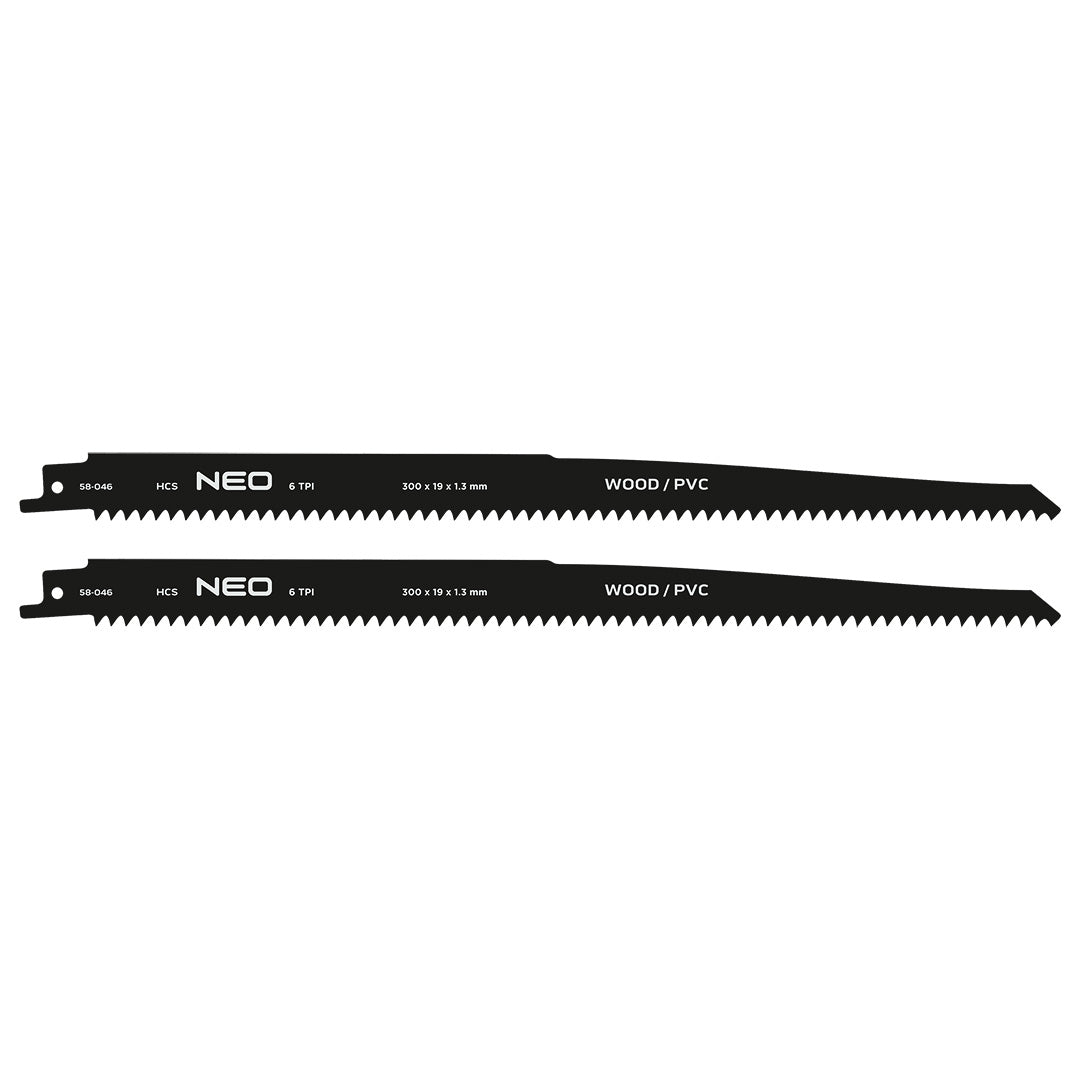Šabľový pílový kotúč, HCS, 300 x 19 x 1,3 mm, 6TPI, cpl. 2 ks. od NEO TOOLS nájdeš na naravis.sk