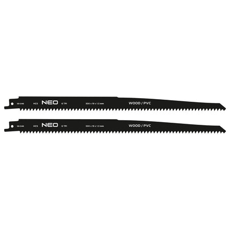 Šabľový pílový kotúč, HCS, 300 x 19 x 1,3 mm, 6TPI, cpl. 2 ks. od NEO TOOLS nájdeš na naravis.sk
