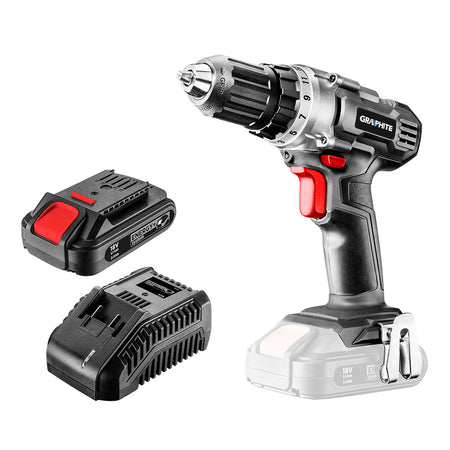 Akumulátorová vŕtačka/prípravok Energy+ 18V, Li-Ion, skľučovadlo 10 mm, 2Ah akumulátor, nabíjačka, kufor od GRAPHITE nájdeš na naravis.sk