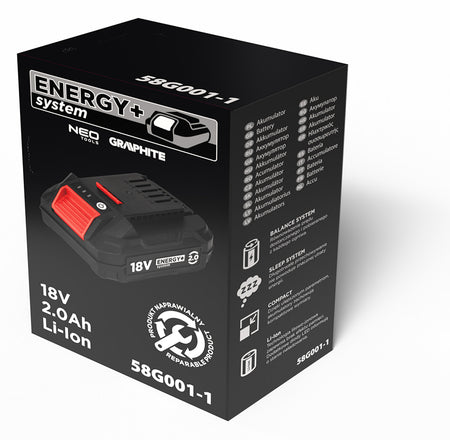 Akumulátor Energy+ 18V Li-Ion 2,0 Ah od GRAPHITE nájdeš na naravis.sk