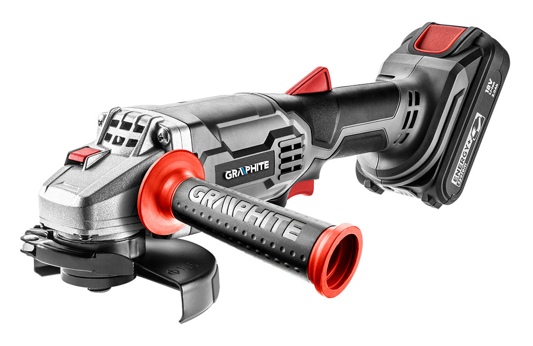 Akumulátorová uhlová brúska Energy+ 18 V, Li-Ion, kotúč 115 x 22,2 mm, bez akumulátora od GRAPHITE nájdeš na naravis.sk