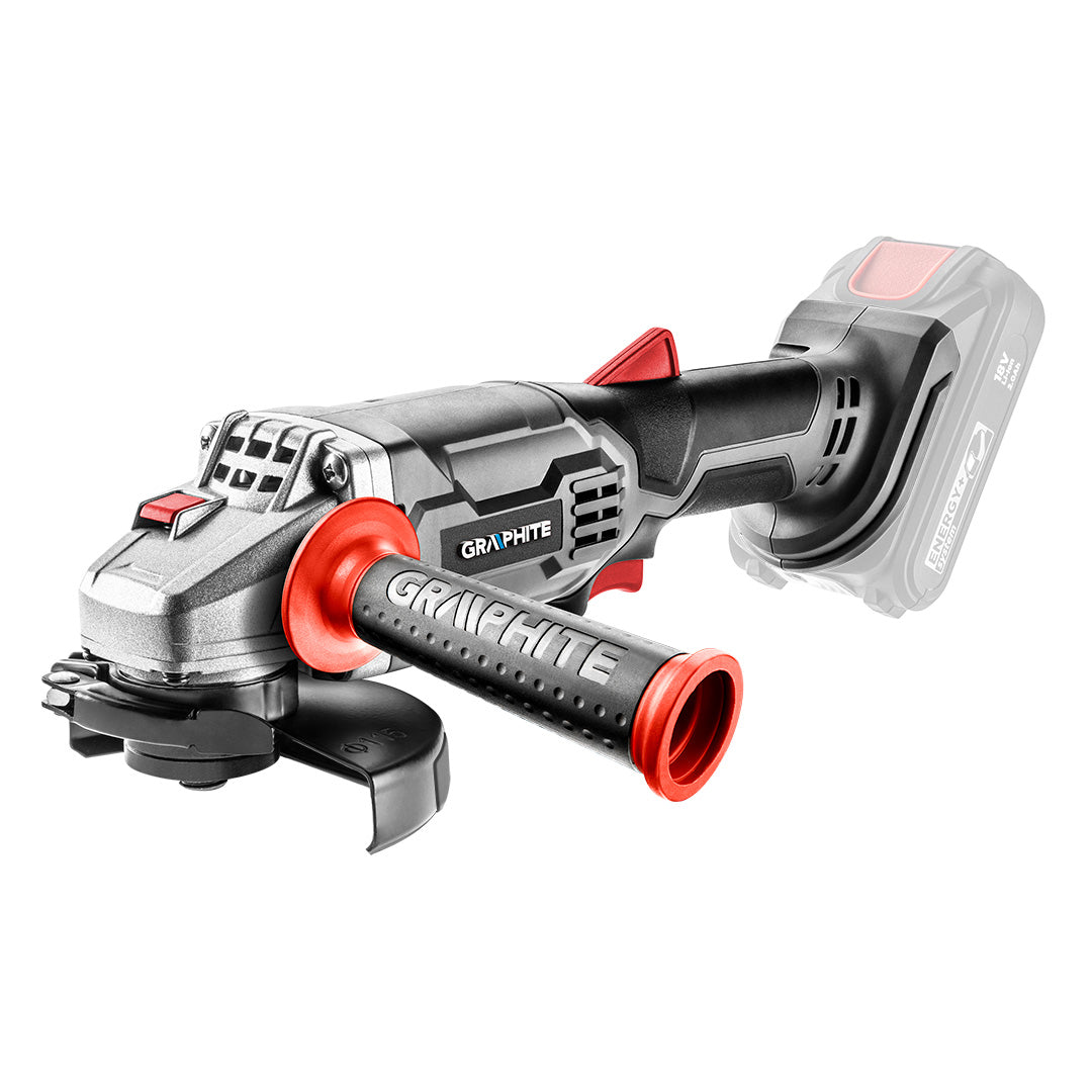 Akumulátorová uhlová brúska Energy+ 18 V, Li-Ion, kotúč 115 x 22,2 mm, bez akumulátora od GRAPHITE nájdeš na naravis.sk