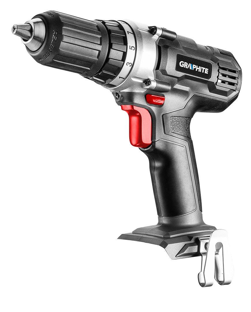 Akumulátorový vŕtací skrutkovač Energy+ 18 V, Li-Ion, 13 mm skľučovadlo, bez akumulátora od GRAPHITE nájdeš na naravis.sk