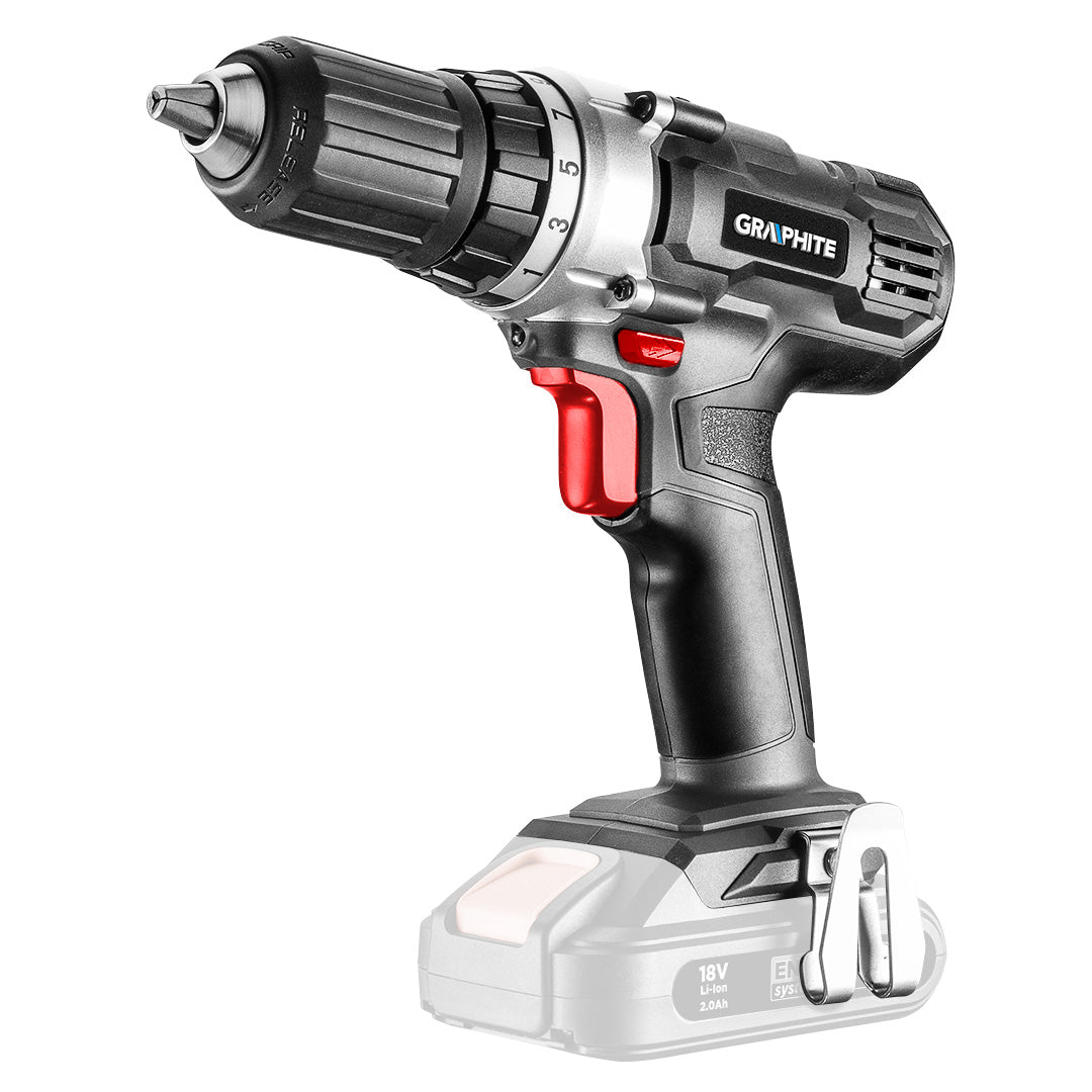 Akumulátorový vŕtací skrutkovač Energy+ 18 V, Li-Ion, 13 mm skľučovadlo, bez akumulátora od GRAPHITE nájdeš na naravis.sk