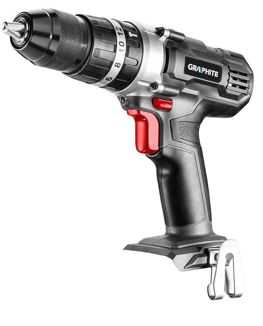 Akumulátorový vŕtací skrutkovač s príklepom Energy+ 18 V, Li-Ion, bez akumulátora od GRAPHITE nájdeš na naravis.sk