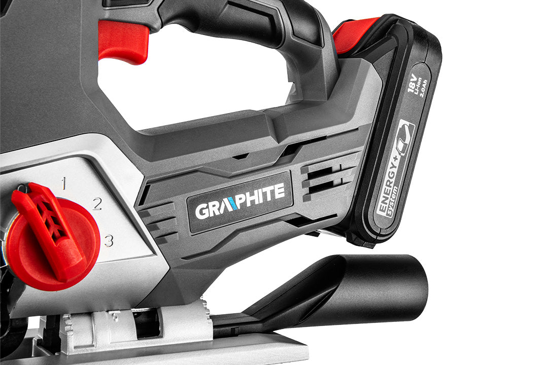 Akumulátorová priamočiara píla Energy+ 18 V, Li-Ion, bez akumulátora od GRAPHITE nájdeš na naravis.sk