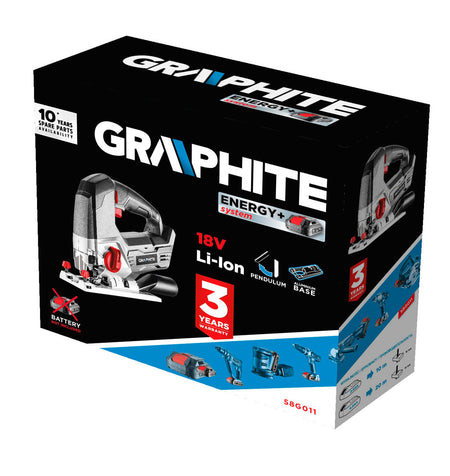 Akumulátorová priamočiara píla Energy+ 18 V, Li-Ion, bez akumulátora od GRAPHITE nájdeš na naravis.sk