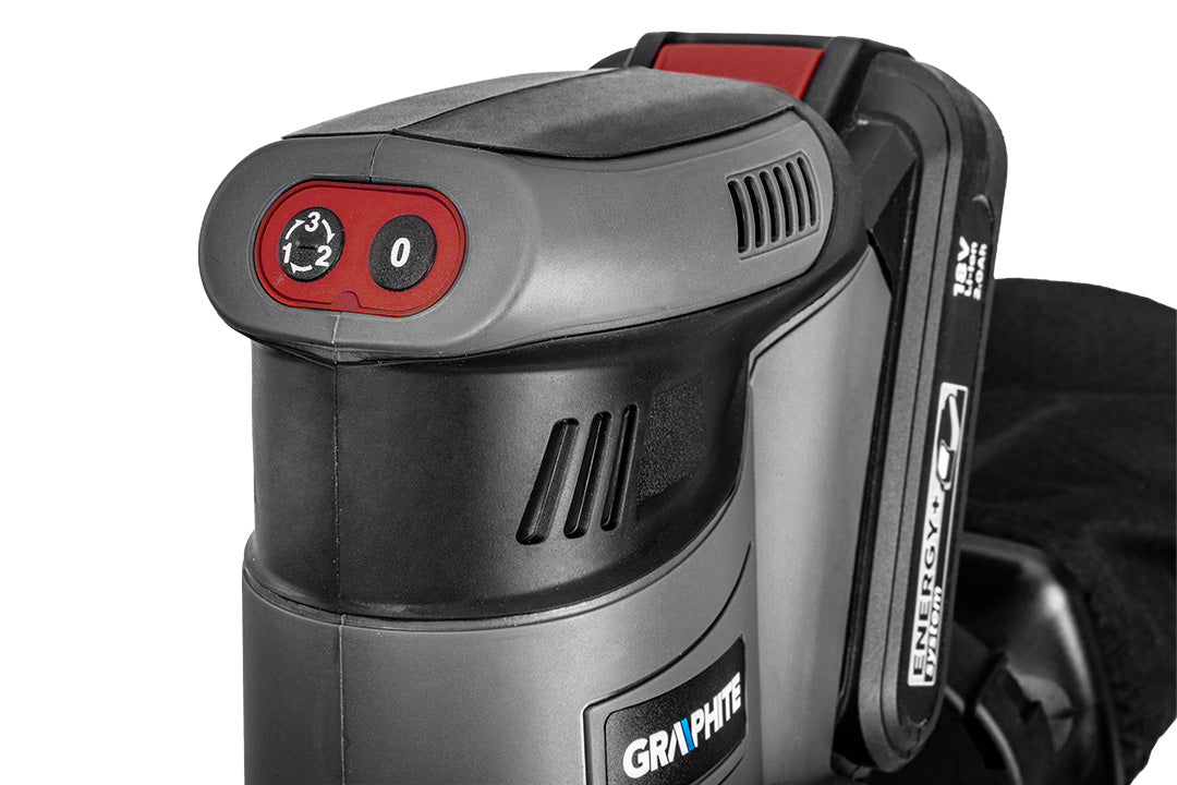Excentrická brúska Energy+ 18 V, Li-Ion, pätka 125 mm, bez akumulátora od GRAPHITE nájdeš na naravis.sk