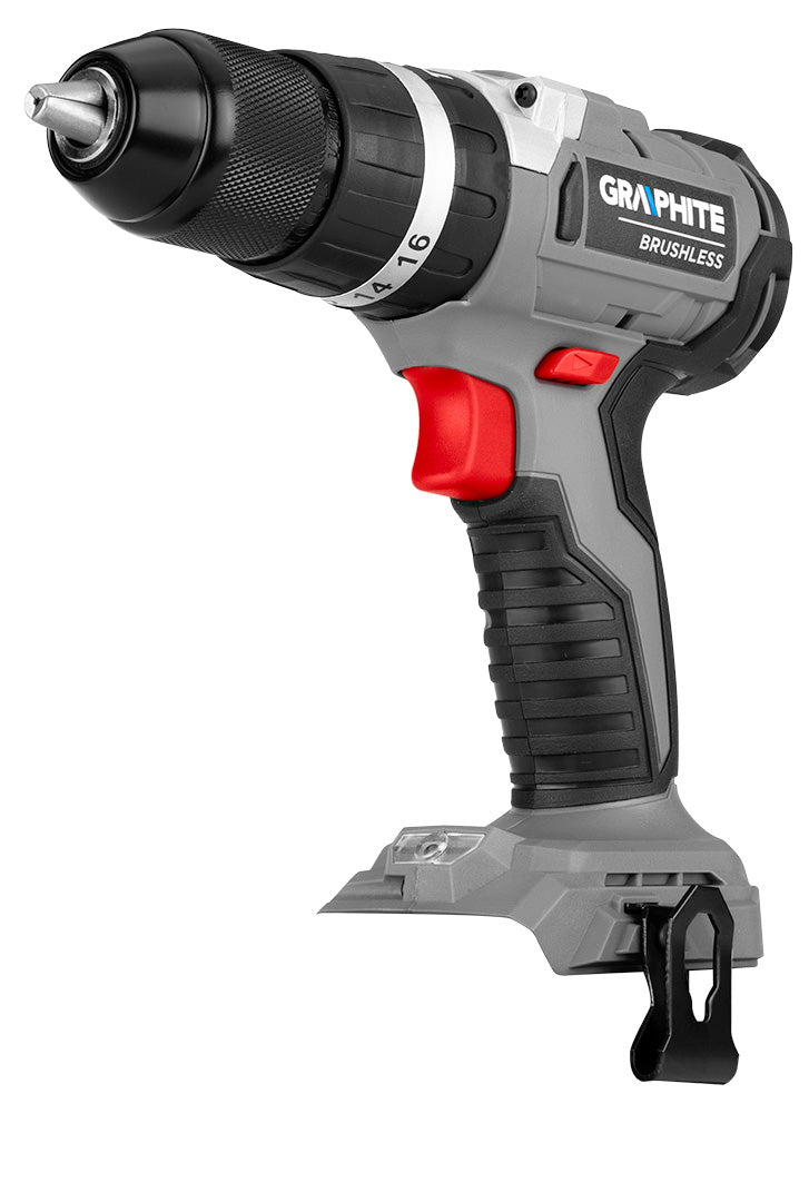 Akumulátorový vŕtací skrutkovač bezkefkový s príklepom Energy+ 18V, Li-Ion, 13 mm, bez akumulátora od GRAPHITE nájdeš na naravis.sk