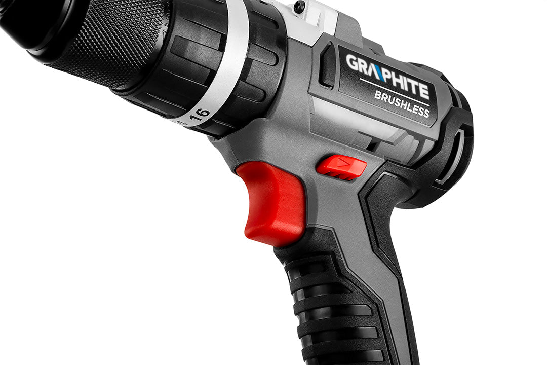 Akumulátorový vŕtací skrutkovač bezkefkový s príklepom Energy+ 18V, Li-Ion, 13 mm, bez akumulátora od GRAPHITE nájdeš na naravis.sk