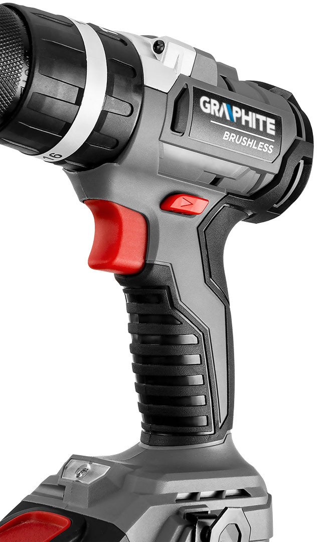 Akumulátorový vŕtací skrutkovač bezkefkový s príklepom Energy+ 18V, Li-Ion, 13 mm, bez akumulátora od GRAPHITE nájdeš na naravis.sk