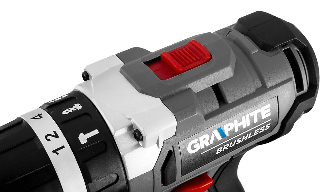 Akumulátorový vŕtací skrutkovač bezkefkový s príklepom Energy+ 18V, Li-Ion, 13 mm, bez akumulátora od GRAPHITE nájdeš na naravis.sk