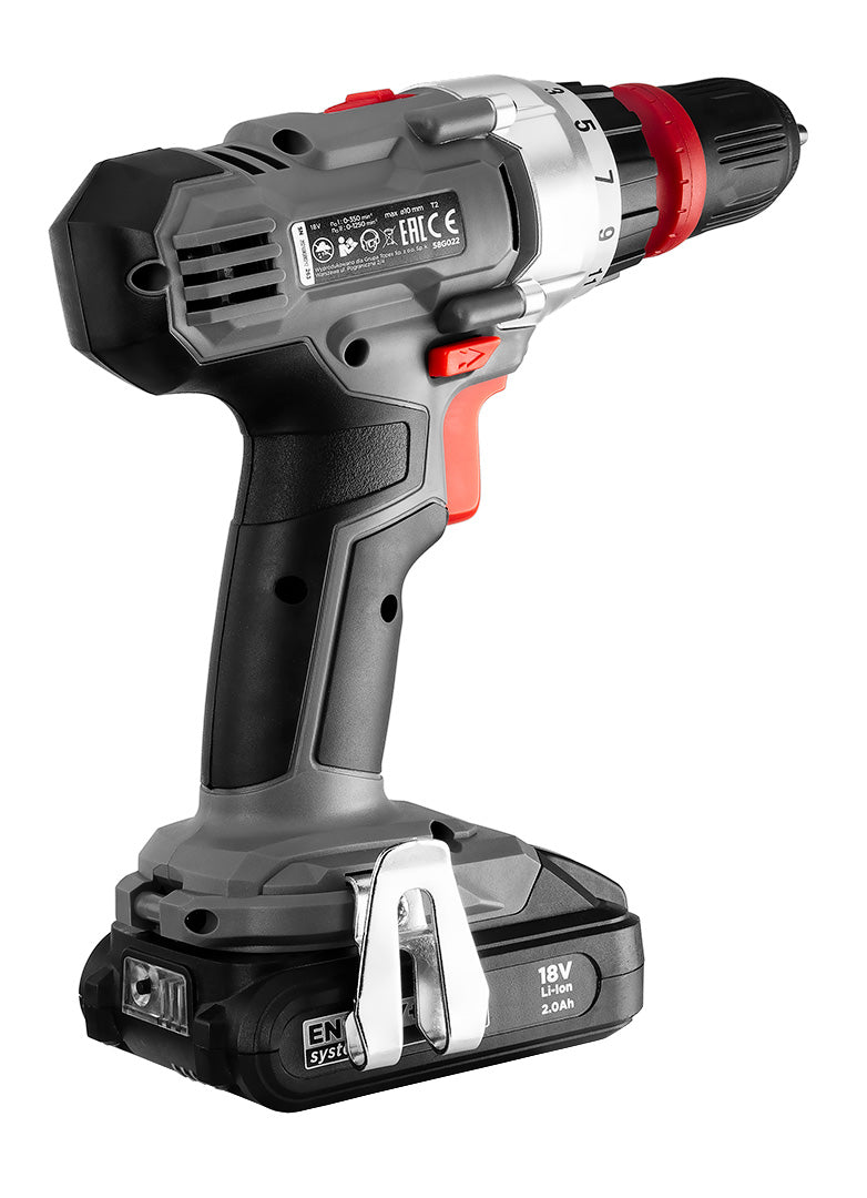Akumulátorová vŕtačka/prístroj Energy+ 18V, Li-Ion, odnímateľné 10mm skľučovadlo, 2 2Ah akumulátory, nabíjanie, kufrík od GRAPHITE nájdeš na naravis.sk