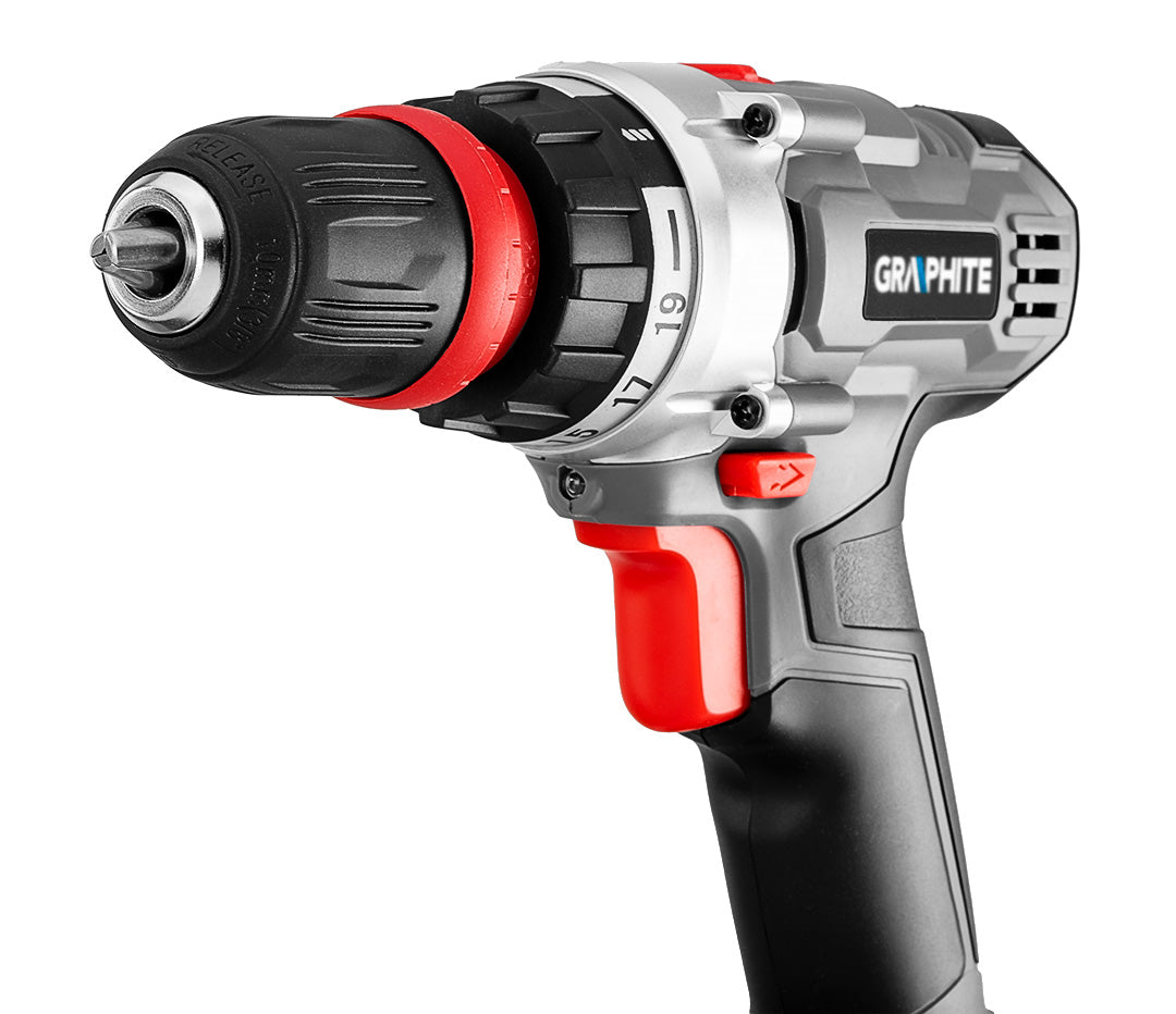 Akumulátorová vŕtačka/prístroj Energy+ 18V, Li-Ion, odnímateľné 10mm skľučovadlo, 2 2Ah akumulátory, nabíjanie, kufrík od GRAPHITE nájdeš na naravis.sk