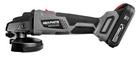 Akumulátorová bezkefková uhlová brúska Energy+ 18V, Li-Ion, kotúč 125mm, bez akumulátora od GRAPHITE nájdeš na naravis.sk