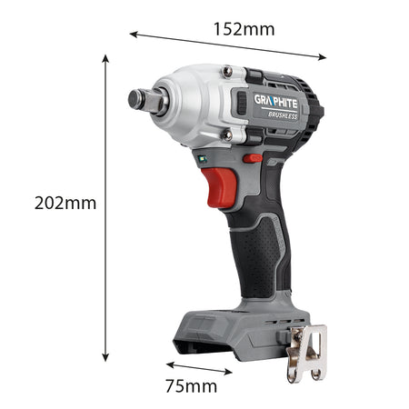 Bezkartáčový rázový kľúč 18 V, 330 Nm, ½", Energy+, bez batérie od GRAPHITE nájdeš na naravis.sk