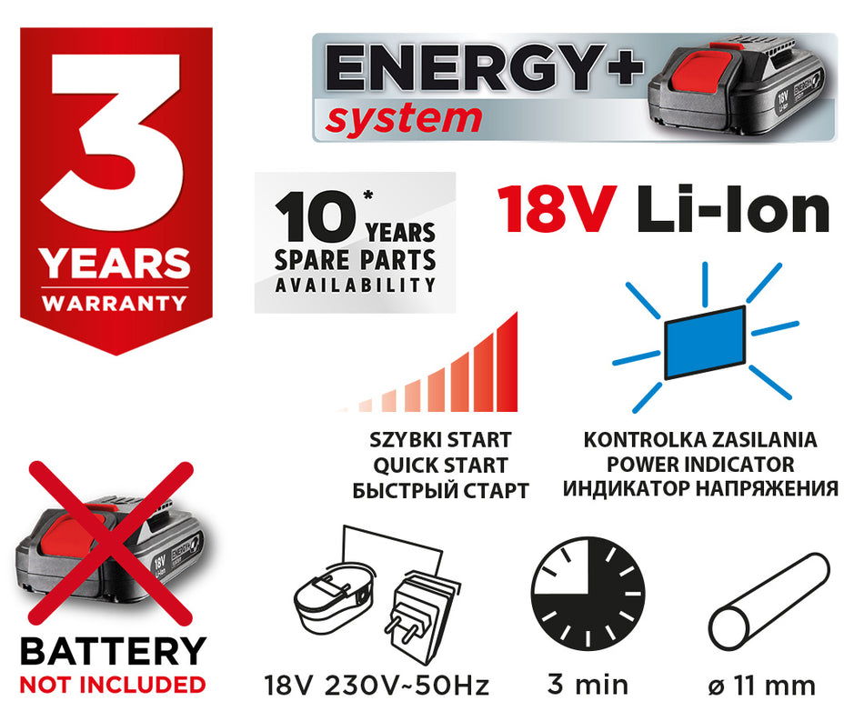 Akumulátorová lepiaca pištoľ Energy+ 18V, Li-Ion, bez akumulátora od GRAPHITE nájdeš na naravis.sk