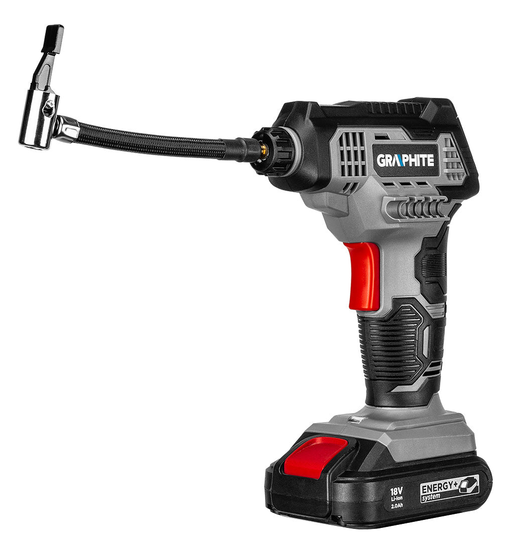 Akumulátorový kompresor Energy+ 18 V, LCD displej, bez batérie od GRAPHITE nájdeš na naravis.sk
