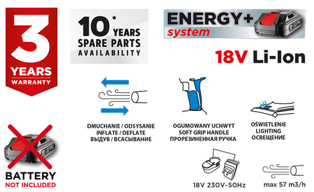 Energy+ 18V, Li-Ion akumulátorové čerpadlo, bez akumulátora od GRAPHITE nájdeš na naravis.sk