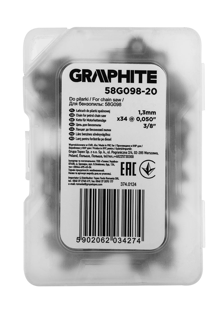 Reťaz 8" pre motorovú pílu 58G098 od GRAPHITE nájdeš na naravis.sk