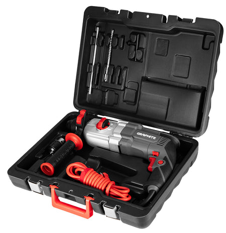Vŕtacie kladivo SDS+ 900W, kufor od GRAPHITE nájdeš na naravis.sk