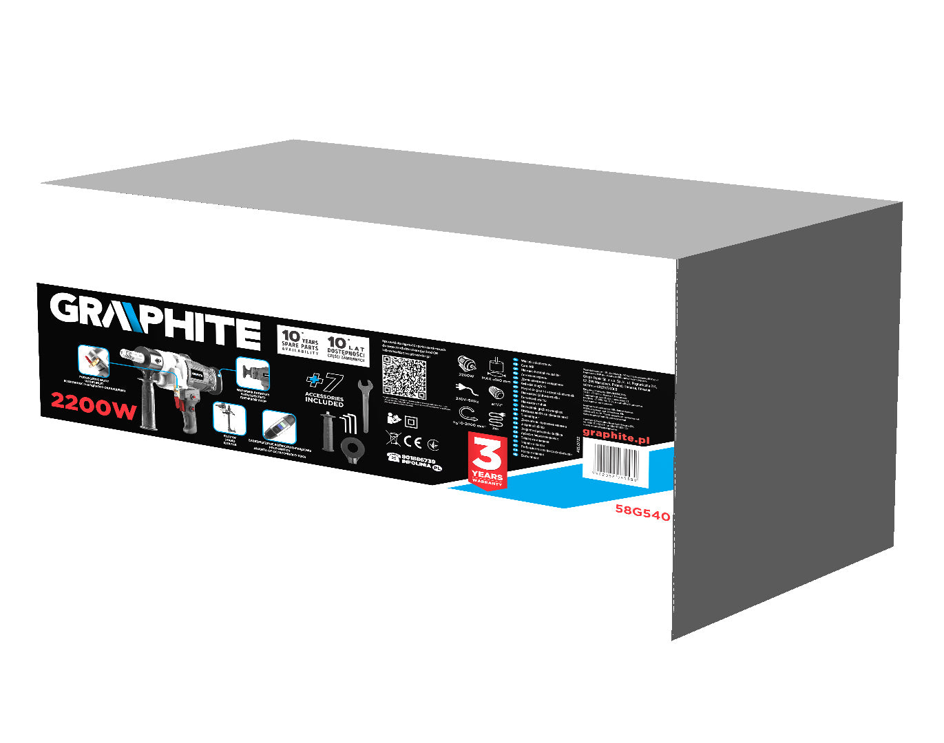 Diamantová vŕtačka 2200W od GRAPHITE nájdeš na naravis.sk