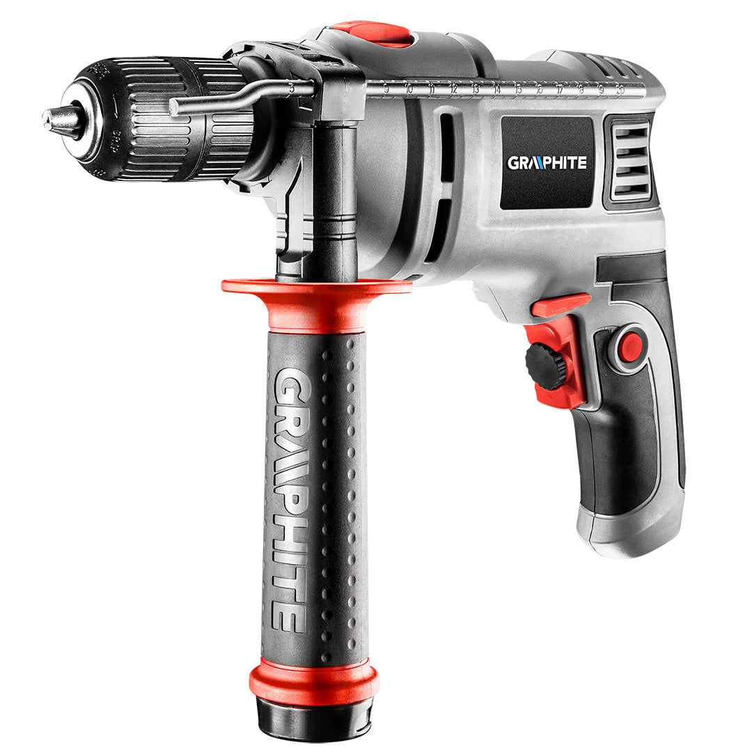 Príklepová vŕtačka 650 W, 0-3000 ot./min, fi 13 mm, bezkľúčiková rukoväť, kufrík, 10 vrtákov od GRAPHITE nájdeš na naravis.sk