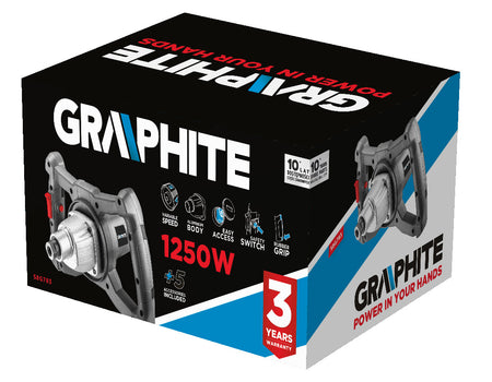Miešačka 1250W, otáčky: 400-800 min-1 od GRAPHITE nájdeš na naravis.sk