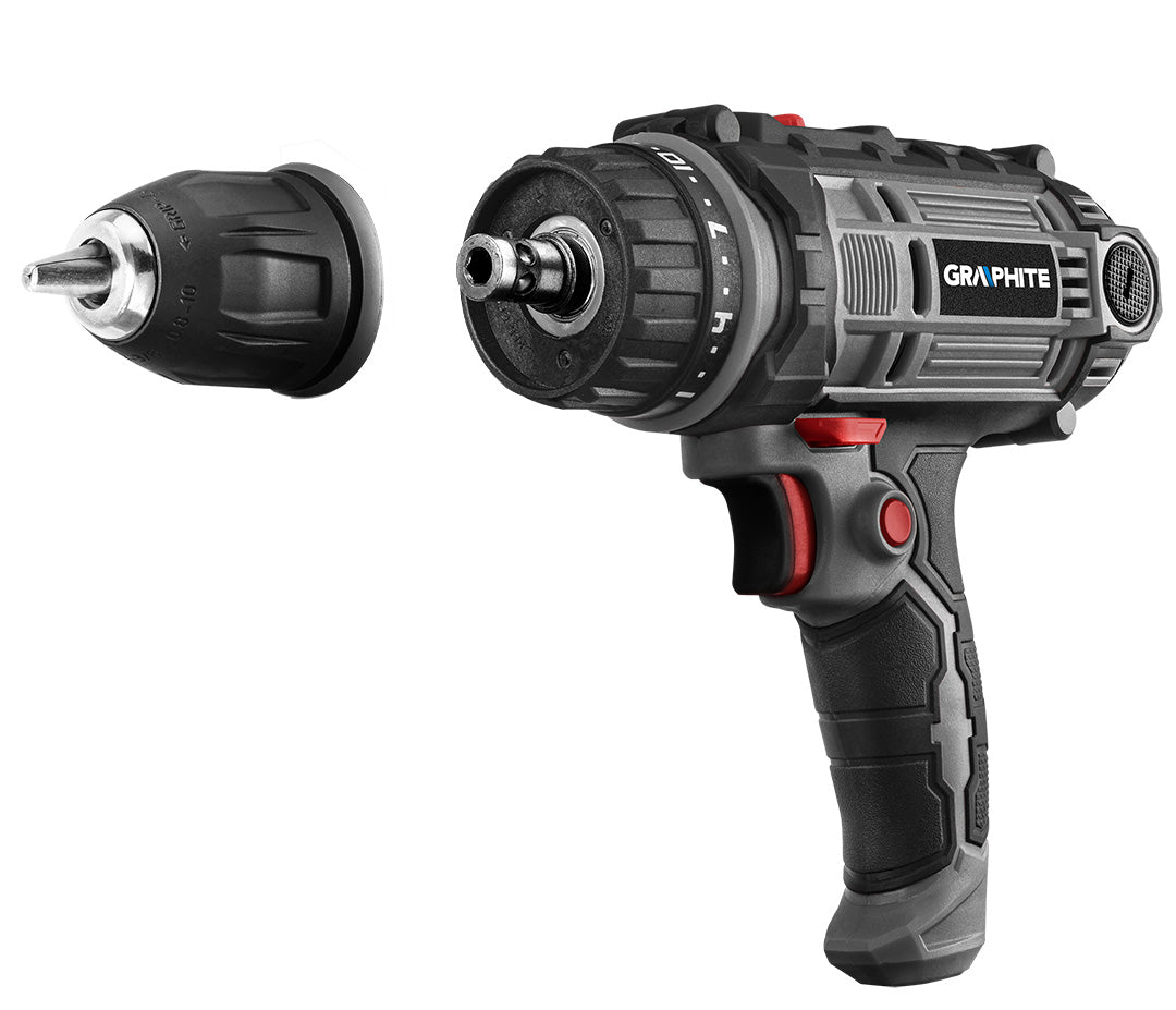 Akumulátorový vŕtací skrutkovač 300 W, 10 mm skľučovadlo, kufor od GRAPHITE nájdeš na naravis.sk