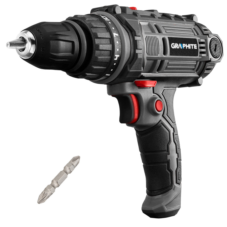 Akumulátorový vŕtací skrutkovač 300 W, 10 mm skľučovadlo, kufor od GRAPHITE nájdeš na naravis.sk