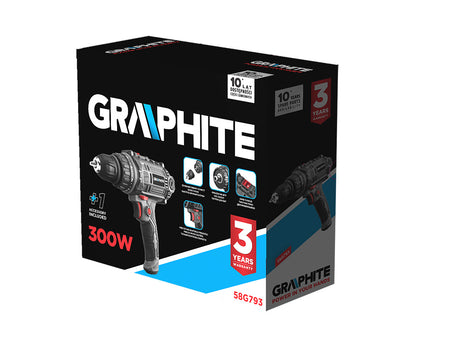 Akumulátorový vŕtací skrutkovač 300 W, 10 mm skľučovadlo, kufor od GRAPHITE nájdeš na naravis.sk