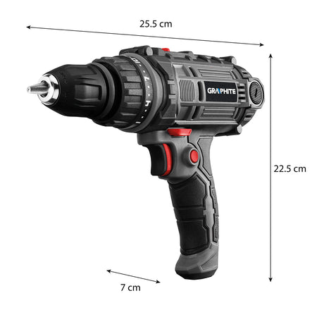 Akumulátorový vŕtací skrutkovač 300 W, 10 mm skľučovadlo, kufor od GRAPHITE nájdeš na naravis.sk