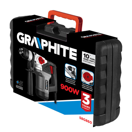 Vŕtacie kladivo SDS+ 900W od GRAPHITE nájdeš na naravis.sk