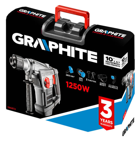 Kladivo 1250W SDS Max, puzdro od GRAPHITE nájdeš na naravis.sk